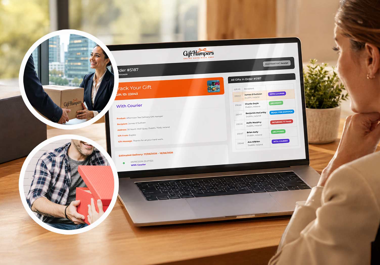 realtime tracking corporate gift hamper delivery in Czech Republic